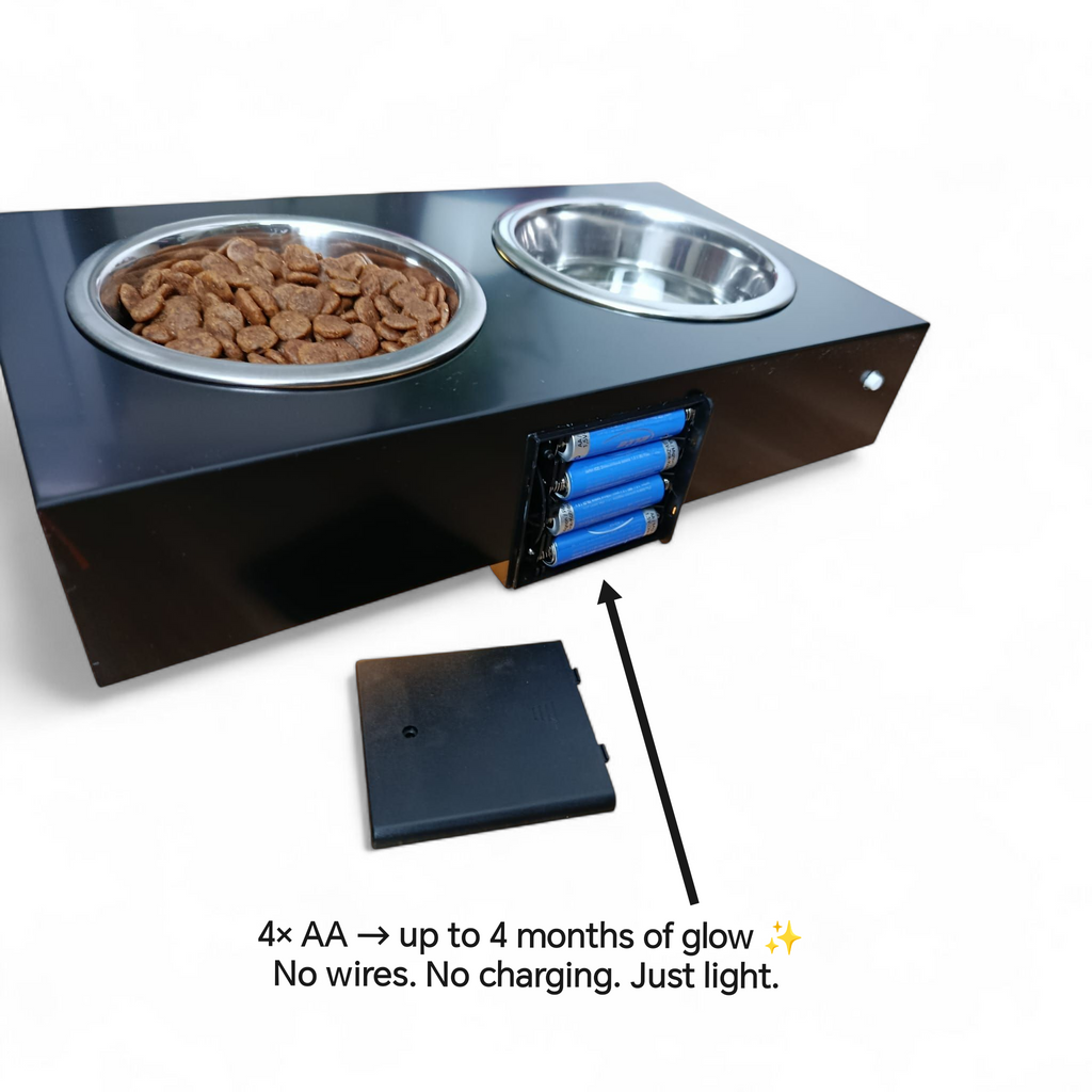 MIOLUMI Classic - Světelný stojan na misky pro psa