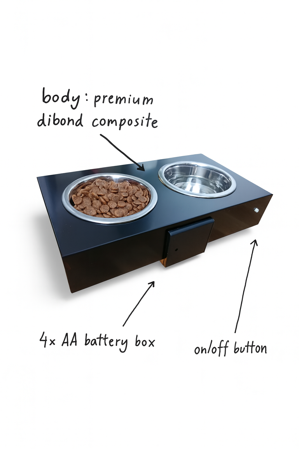 MIOLUMI Classic - Světelný stojan na misky pro psa